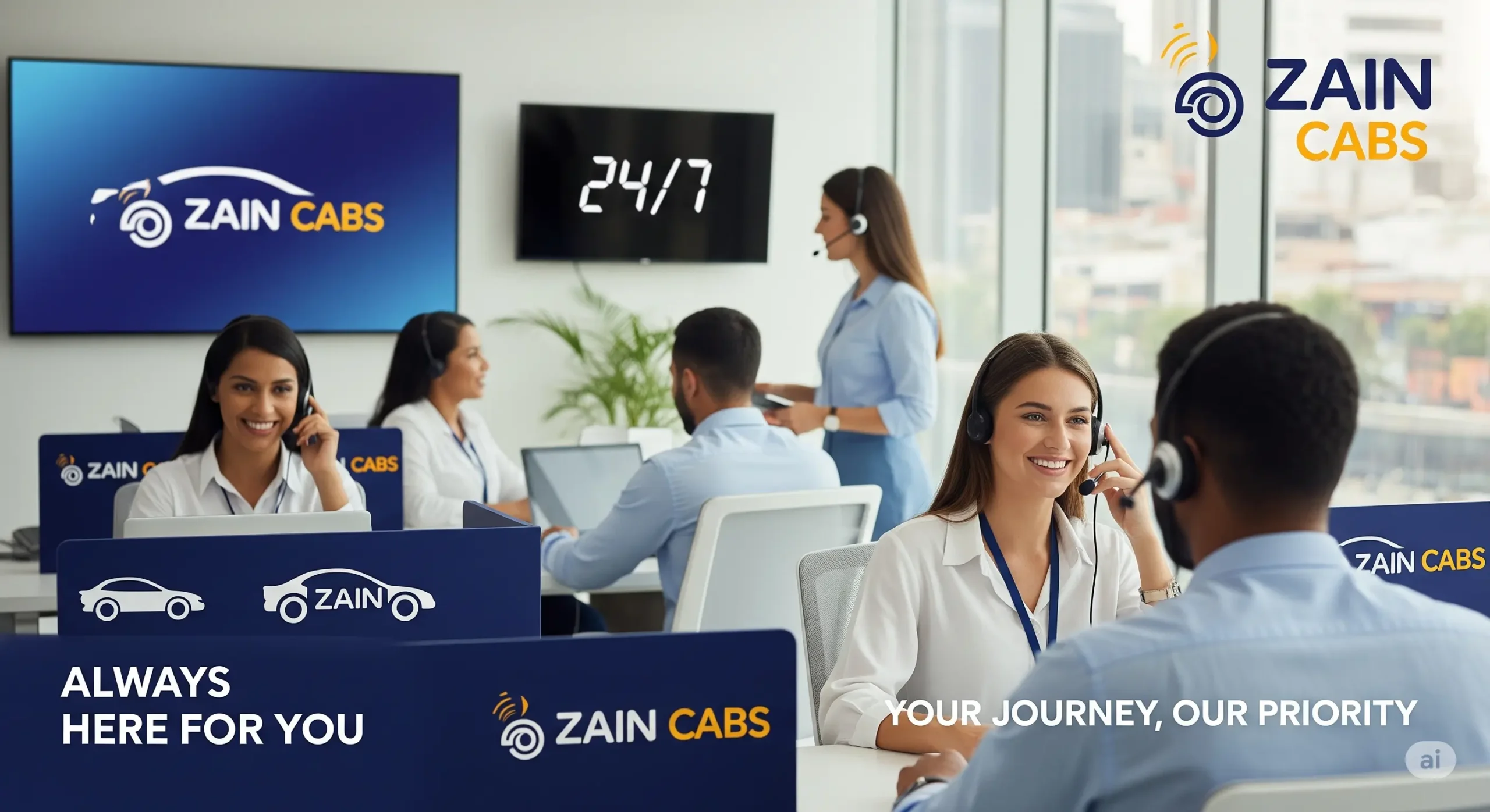 Zain Cabs Our Services 24/7 Booking Support