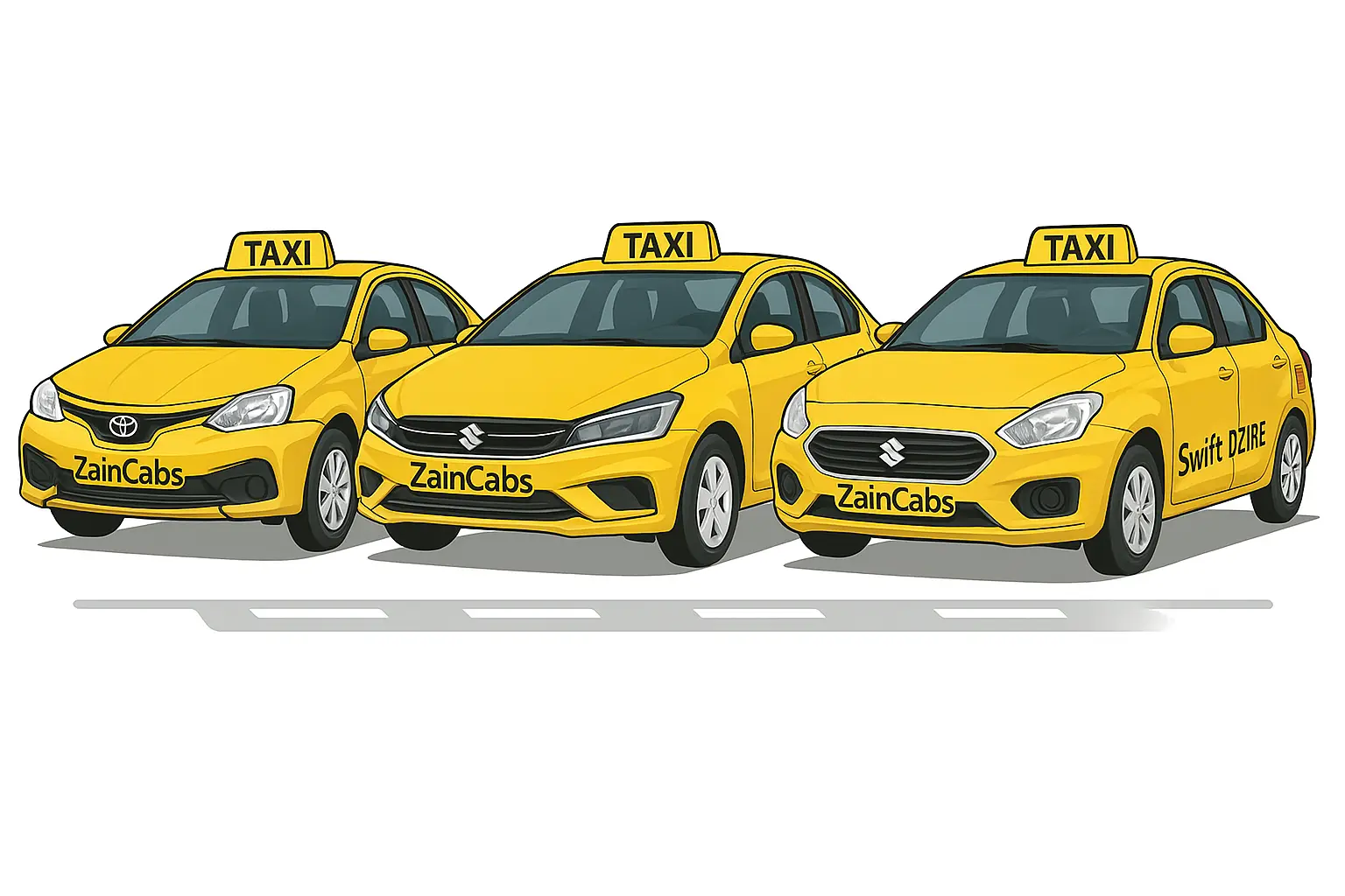 Zain Cabs-EtiosCiaz-Swift-P