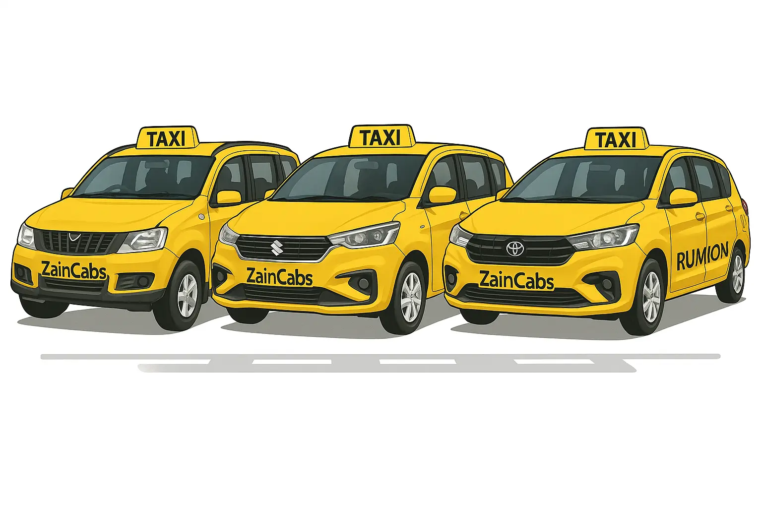 Zain Cabs-Xylo-Ertiga-Rumion